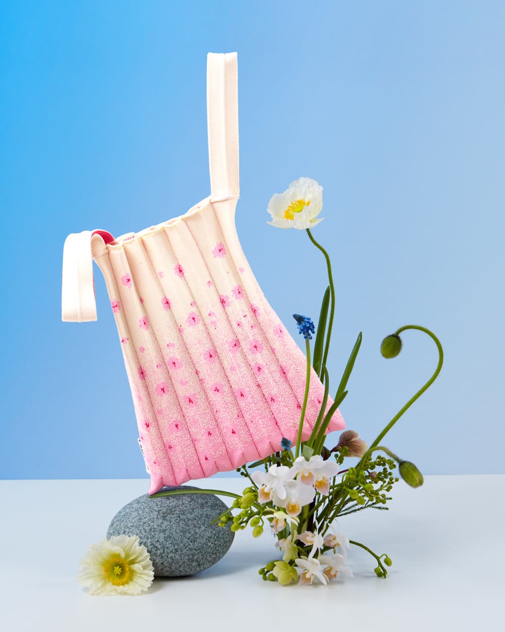 韓國PLEATS MAMA - Mini Tote Bag CherryBlossom